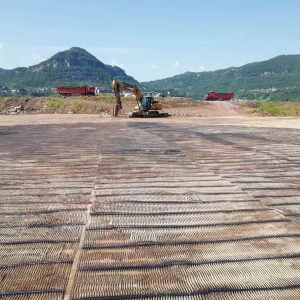 單向塑料土工格柵施工